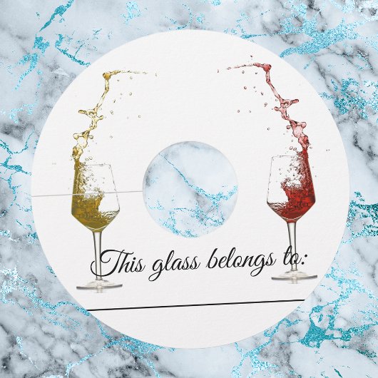 Wijnglas Labels Identifier Marker Papier Aanpassen