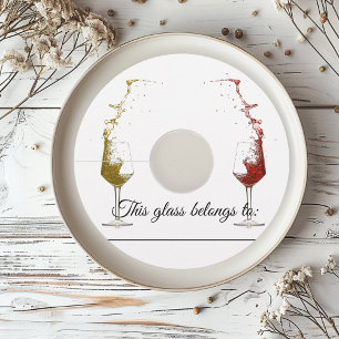 Wijnglas Labels Identifier Marker Papier Aanpassen