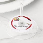 Wijnglas Labels Identifier Marker Papier Aanpassen (Dichtbij)