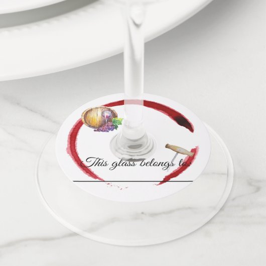 Wijnglas Labels Identifier Marker Papier Aanpassen (Dichtbij)