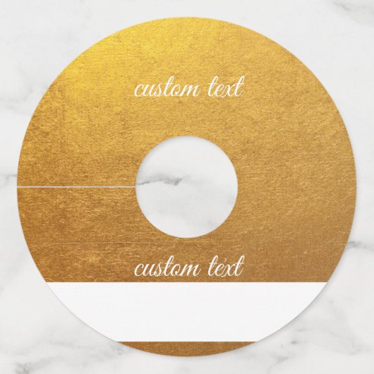 Wijnglas Labels Identifier Marker Papier Goud (Voorkant)
