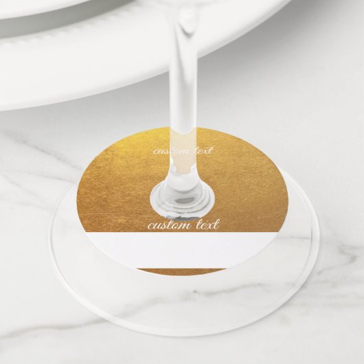 Wijnglas Labels Identifier Marker Papier Goud (Dichtbij)