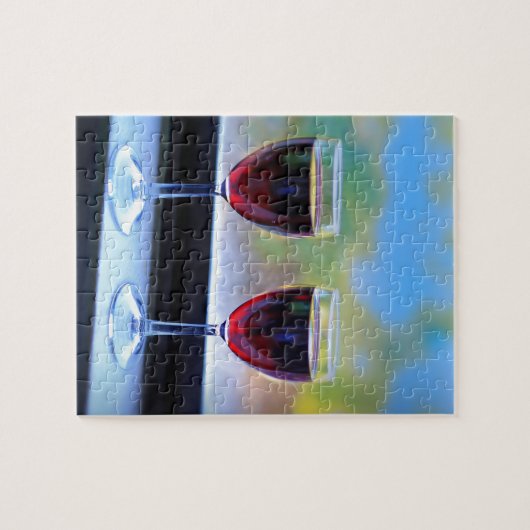 Wijnglas Legpuzzel (Horizontaal)