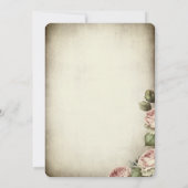 Wijnglas, Lichten Rozen Rustiek Vrijgezellenfeest Kaart (Achterkant)