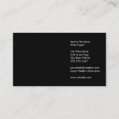 Wijnglas Logo | Kurkentrekker Somelier Visitekaartje (Achterkant)