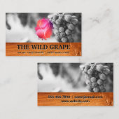 Wijnglas Logo | Wijn Druiven | Hout Visitekaartje (Voorkant / Achterkant)