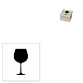 wijnglas loyaliteitsstempel rubberstempel (Gestempeld)