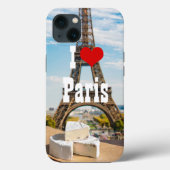 Wijnglas met brieskaas op Eiffeltoren Case-Mate iPhone Case (Achterkant)