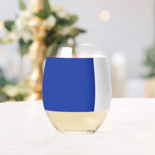 Wijnglas met vlag van Frankrijk Zonder Voet