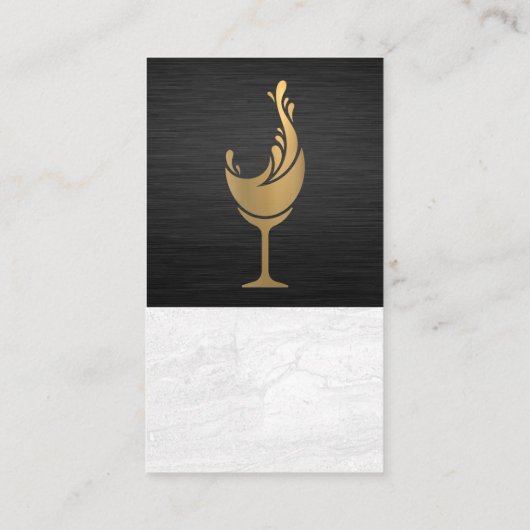 Wijnglas Metallic Splash Visitekaartje (Achterkant)