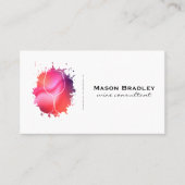 Wijnglas Modern Logo Visitekaartje (Voorkant)