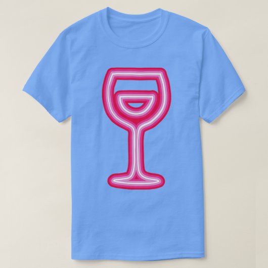 Wijnglas Nyon Illustratie T-shirt (Design voorkant)