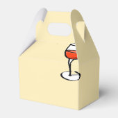 Wijnglas op sinaasappel bedankdoosjes (Achterkant)