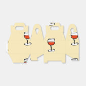 Wijnglas op sinaasappel bedankdoosjes (Uitgevouwen)