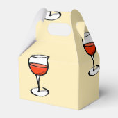 Wijnglas op sinaasappel bedankdoosjes (Voorkant Zijde)