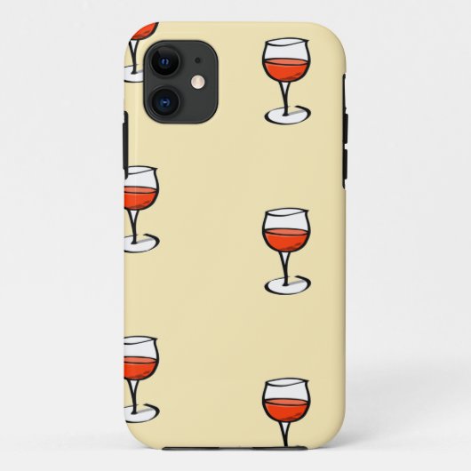 Wijnglas op sinaasappel Case-Mate iPhone case (Achterkant)