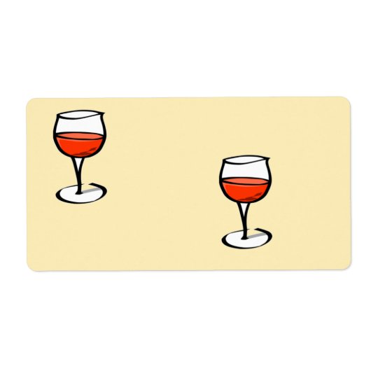 Wijnglas op sinaasappel etiket (Voorkant)