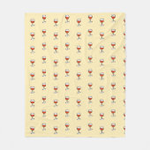 Wijnglas op sinaasappel fleece deken (Voorkant)