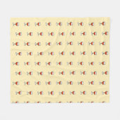 Wijnglas op sinaasappel fleece deken (Voorkant (Horizontaal))