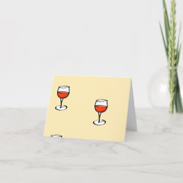 Wijnglas op sinaasappel kaart