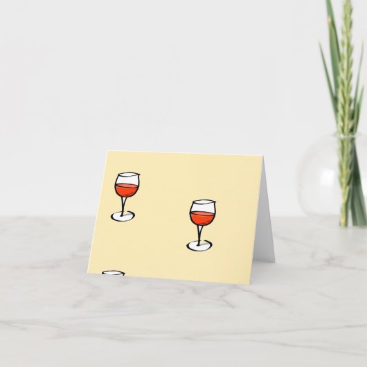 Wijnglas op sinaasappel kaart (Voorkant)
