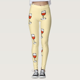 Wijnglas op sinaasappel leggings