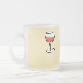 Wijnglas op sinaasappel matglas koffiemok