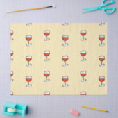 Wijnglas op sinaasappel tissuepapier (Craft)