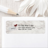 Wijnglas op textielvlies etiket (Insitu)