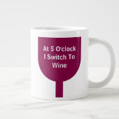 Wijnglas "Overschakelen naar wijn" Grote Koffiekop (Rechts)