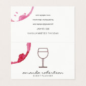 Wijnglas pictogram wijnvlek visitekaartje (Buitenkant ongevouwen)