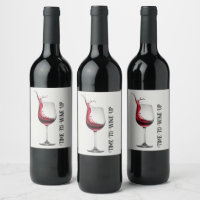 Wijnglas Quote Label