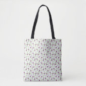 Wijnglas Rode Wijn Bubbels Patroon Tote Bag (Voorkant)