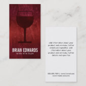 Wijnglas / Rood | Volledig (artistiek rood) Visitekaartje (Voorkant / Achterkant)