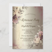 Wijnglas Rozen Champagne Pensioen Kaart (Voorkant)