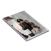 Wijnglas, Rozen met fles en druiven Notitieboek (Rechterzijde)