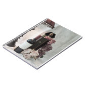 Wijnglas, Rozen met fles en druiven Notitieboek (Linkerzijde)