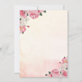 Wijnglas Rozen Waterverf Vrijgezellenfeest Kaart (Achterkant)