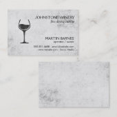 Wijnglas | Rustisch Visitekaartje (Voorkant / Achterkant)