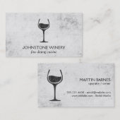 Wijnglas | Rustisch Visitekaartje (Voorkant / Achterkant)