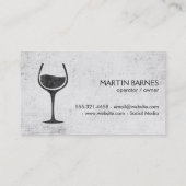 Wijnglas | Rustisch Visitekaartje (Achterkant)