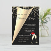 Wijnglas, Santa Hat Company kerstparty Kaart (Staand voorkant)