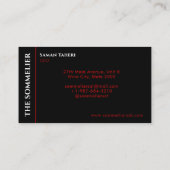 Wijnglas Sommelier Visitekaartje (Achterkant)