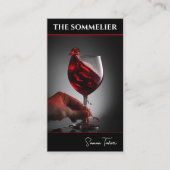 Wijnglas Sommelier Visitekaartje (Voorkant)