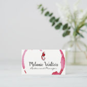 Wijnglas spatten | Wijngaard Visitekaartje (Staand voorkant)