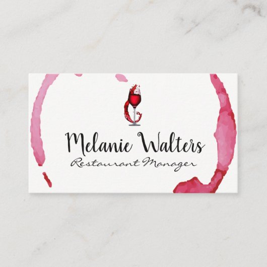 Wijnglas spatten | Wijngaard  Visitekaartje (Voorkant)