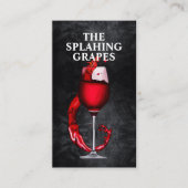 wijnglas-spetter visitekaartje (Voorkant)