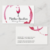 Wijnglas Splash en Stain Visitekaartje (Voorkant / Achterkant)