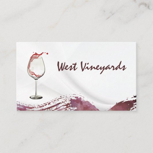 Wijnglas Splash | Winnerij Visitekaartje (Voorkant)
