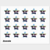 Wijnglas Ster Sticker (Vel)